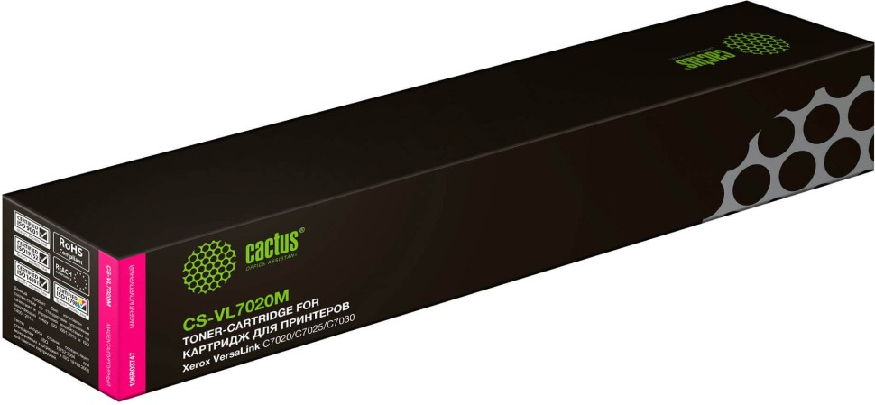 Картридж Cactus 106R03747 (CS-VL7020MRU) Magenta для Xerox VersaLink C7020/ C7025/ C7030, пурпурный, 16500 стр.