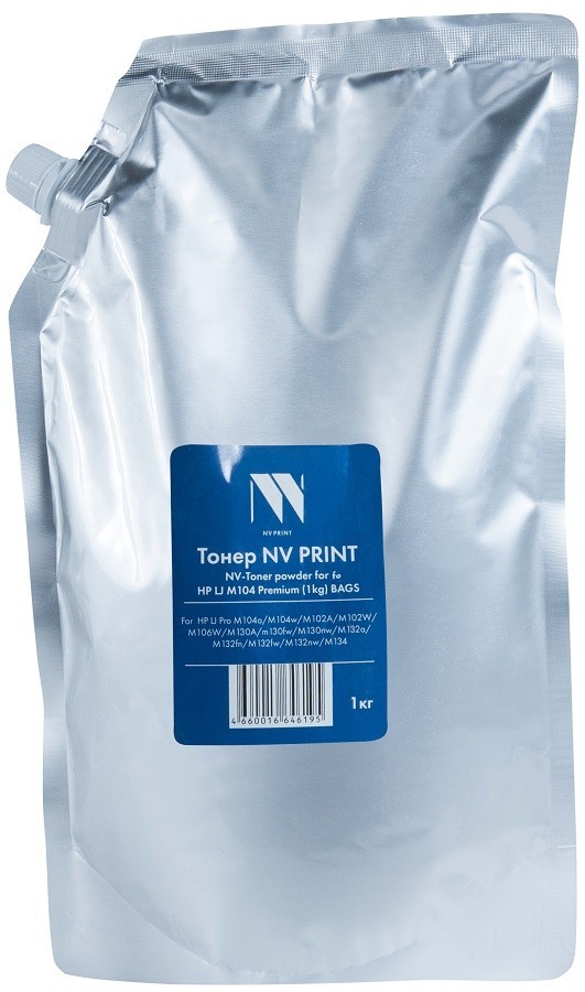 Тонер NV Print для принтеров HP LJ M104/ M132/ M102/ M106/ M130/ M134, Premium, BAGS, 1кг