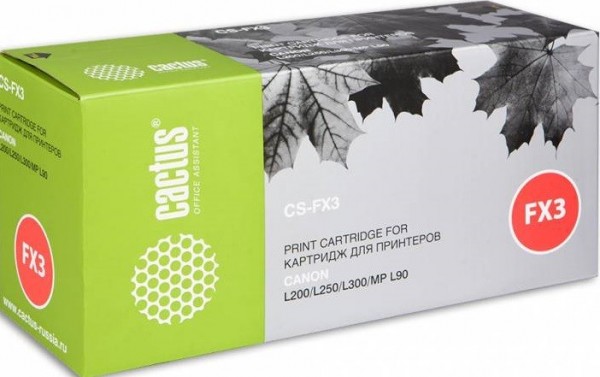 Картридж Cactus FX3 (CS-FX3) для принтеров Canon L200/ L250/ L300/ MP-L90 черный 2700 страниц