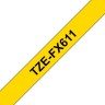 Картридж Brother TZE-FX611 (TZeFX611) оригинальный для Brother P-Touch, лента 6мм*8м, чёрный на жёлтом