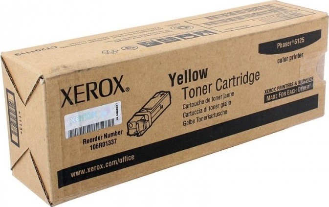 Картридж Xerox 106R01337 для Xerox Phaser 6125 yellow оригинальный увеличенный (1000 страниц)