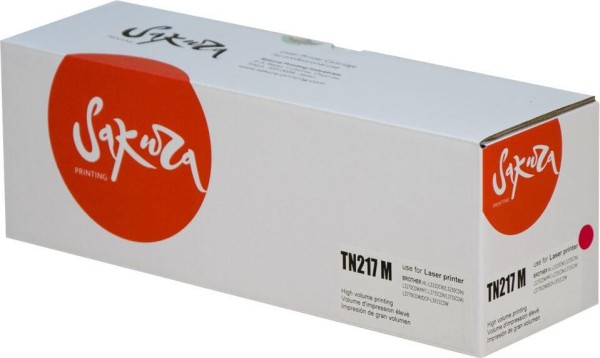 Картридж Sakura TN-217M для Brother MFC-L3770/ MFC-L3770CDW/ HL-L3230/ HL-L3230CDW/ DCP-L3550/ DCP-L3550CDW, пурпурный, 2300k
