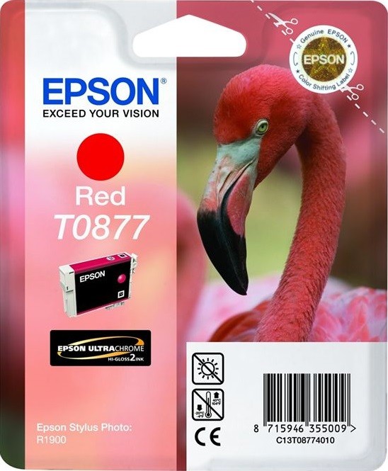 C13T08774010 Картридж Epson T0877 для Stylus Photo R1900 (красный) (cons ink)