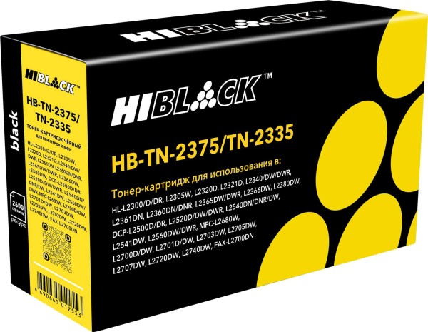 Картридж Hi-Black (HB-TN-2375/ TN-2335) для Brother HL-L2300/ 2305/ 2320/ 2340/ 2360,2,6K