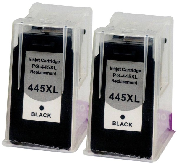 Комплект картриджей Hi-Black (HB-PG-445XL-X2) Black для Canon PIXMA MG2440/ MG2540/ MG2940/ MG3040/ MX494/ iP2840, чёрный, увеличенный, 2шт*55мл