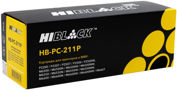 Картридж Hi-Black (HB-PC-211P) для Pantum P2200/ P2207/ P2507/ P2500W/ M6500/ M6550/ M6607, 1,6К