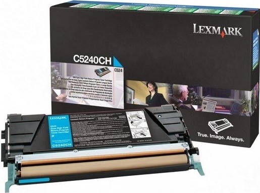 Картридж Lexmark C5240CH оригинальный для Lexmark C520/ C522/ C524/ C530/ C532/ C534, Return Program, cyan, увеличенный, 5000 стр.