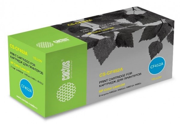 Картридж лазерный Cactus CS-CF452A желтый (10500стр.) для HP Color LJ Ent M652dn/M653dn/M681dh