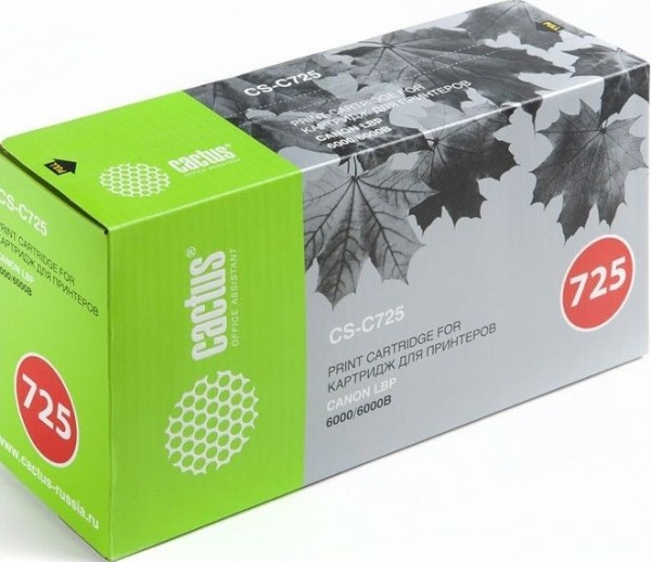 3484B005 Cactus Cartridge 725S Картридж (CS-C725S) для принтеров Canon LBP6000/6000В черный (1 600 стр.)