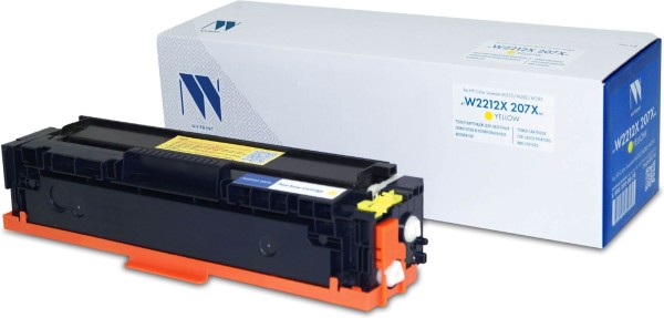 Картридж NV Print W2212X 207X Желтый (БЕЗ ЧИПА) (БЕЗ ГАРАНТИИ) для принтеров HP Color LaserJet Pro M255dw/ M282nw Pro MFP/ M283fdn Pro MFP/ M283fdw Pro MFP, 2450 страниц