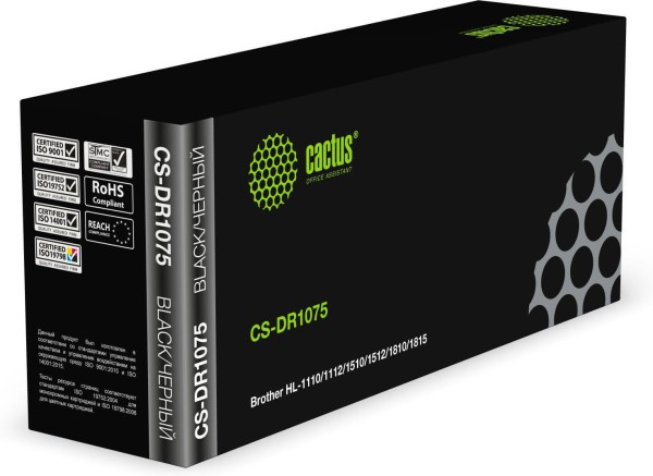 Блок фотобарабана Cactus DR-1075 (CS-DR1075) для Brother HL-1110/ 1112/ 1510/ 1512/ 1810/ 1815, чёрный, 10000 стр.
