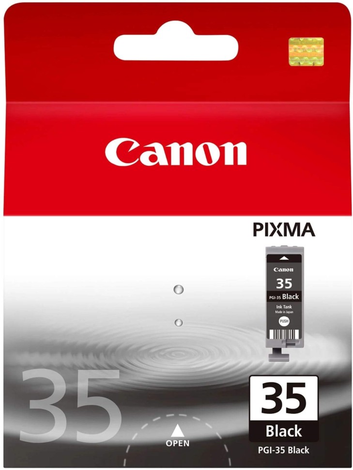 Картридж Canon PGI-35 (1509B001) Black оригинальный для Canon PIXMA iP100/ iP110/ mini260/ TR150, чёрный, 191 стр., 9,3 мл.
