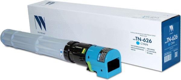 Картридж NV Print TN-626C (NV-TN-626C) для Konica Minolta bizhub C450i/ C550i/ C650i, голубой, 28000 стр.