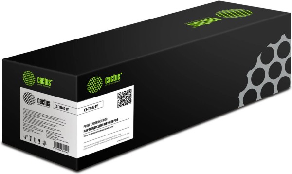Картридж Cactus TN-421Y (CS-TN421Y) для Brother HL-L8260CDW/ HL-L8360CDW/ DCP-L8410CDW/ MFC-L8690CDW/ MFC-L8900CDW, желтый, 1800 стр.