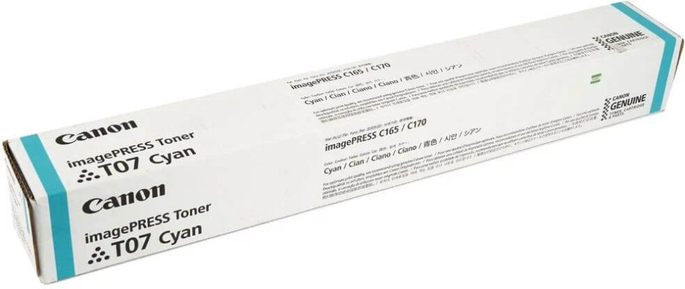 Картридж Canon T07C 3642C001 оригинальный для Canon imagePRESS C165/ C170, голубой, 63700 стр.