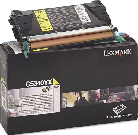 Картридж Lexmark C5340YX оригинальный для Lexmark C534, Return Program, yellow, увеличенный, 7000 стр.