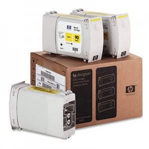 Картриджи оригинальные HP 90 (C5085A) для DJ 4000/  4000ps/ 4500/ 4500ps, желтый, упак. 3 шт.