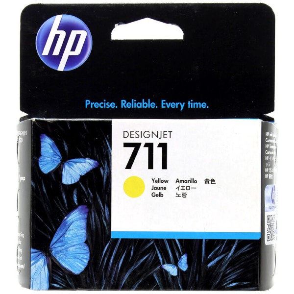 Картридж HP №711 (CZ132A) Yellow оригинальный для HP DesignJet T120/ T520, жёлтый, 29ml