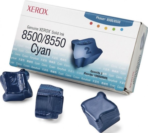 Картридж Xerox 108R00764 для Xerox Phaser 8560 blue оригинальный увеличенный (1000 страниц)