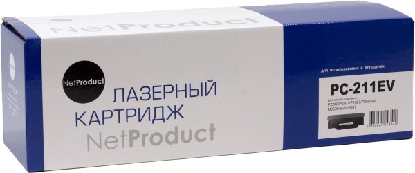 Картридж NetProduct (N-PC-211EV) для Pantum P2200/ P2207/ P2507/ P2500W/ M6500/ 6550/ 6607, 1,6К