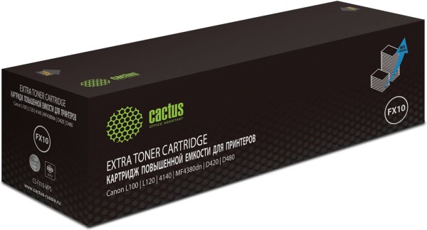 Картридж Cactus FX-10X (CS-FX10-MPS) для Canon L100/ L120, MF4380dn/ MF4150, увеличенный, 3000 стр.