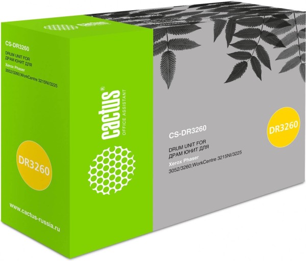 Блок фотобарабана Cactus 101R00474 (CS-DR3260) Drum Unit для Xerox Phaser 3052/ 3260, WorkCentre 3215/ 3225, 10000 стр.