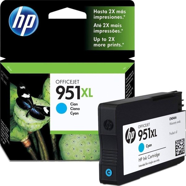 Картридж HP №951XL (CN046AE) Cyan оригинальный для HP Officejet Pro 8100/ 8600, голубой, 1500 стр.