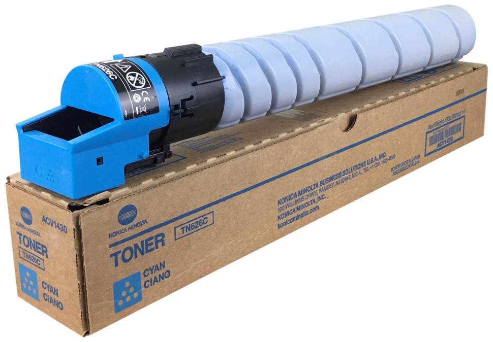 Тонер оригинальный Konica-Minolta TN-626C (ACV1450) для bizhub C450i/ C550i/ C650i, синий, 28000 стр. 