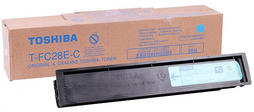 Тонер-картридж TOSHIBA T-FC28E-C (6AJ00000046) оригинальный для Toshiba E-Studio 2020C/ 2320C/ 2820C/ 3520C/ 3530C/ 4520C, голубой, 24000 стр.