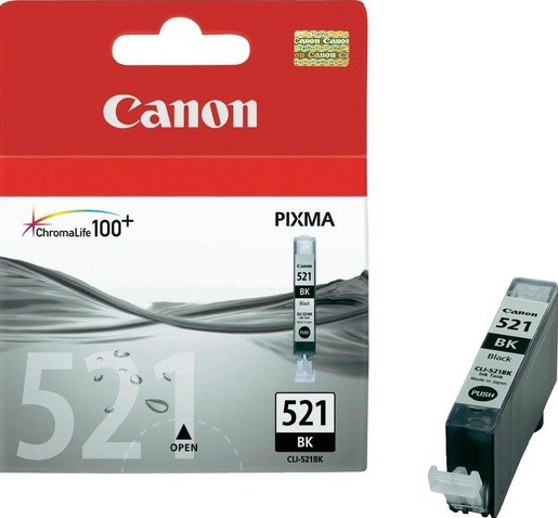 2933B004 Canon CLI-521Bk Картридж для Для Canon Pixma iP3600, 4600, MP540 ,MP620, MP630, MP980, Черный, 9 мл.