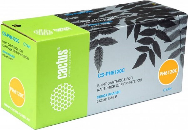 113R00689 Картридж Cactus CS-PH6120C для принтеров Xerox Phaser 6115/6120 голубой (1 500 стр.)
