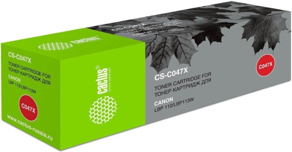 Картридж Cactus 047 (CS-C047X) для Canon i-Sensys LBP112/ LBP113W, увеличенный, 4000 стр.