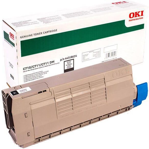 Картридж OKI (44318624) оригинальный для принтера OKI C711/ C710, чёрный, 11500 стр.