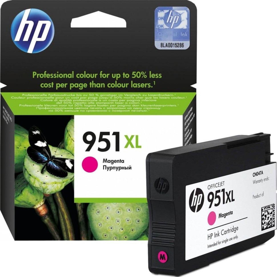 Картридж HP №951XL (CN047AE) Magenta оригинальный для HP Officejet Pro 8100/ 8600, пурпурный, 1500 стр.