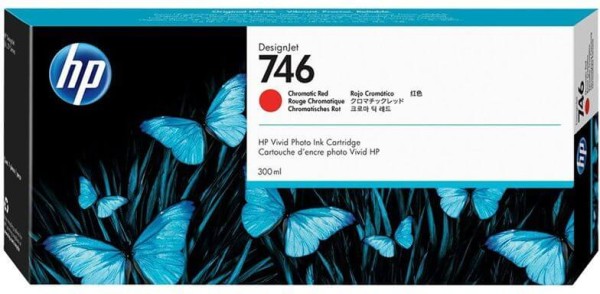 Картридж HP №746 (P2V81A) Chromatic Red оригинальный для HP DesignJet Z6/Z9+, хроматический красный, 300 мл.