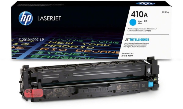 Картридж HP CF411A (410A) Cyan оригинальный для HP Color LaserJet Pro M377/ M477/ M452, голубой, 2300 страниц