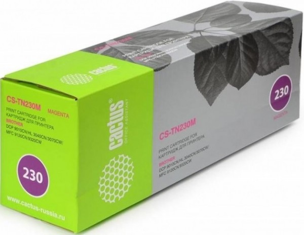 TN-230M Картридж Cactus CS-TN230M для Brother HL-3040/ 3070, DCP-9010, MFC-9120/ 9320 пурпурный (1 400 стр.)
