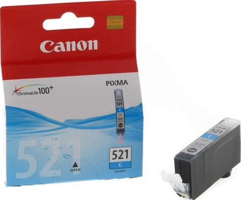 2934B004 Canon CLI-521C Картридж для Pixma iP3600, 4600, MP540 ,MP620, MP630, MP980, голубой, 535стр.