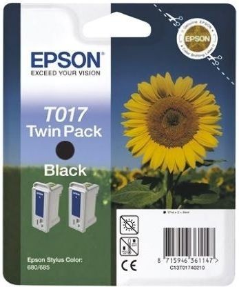 Набор картриджей Epson C13T01740210 T017 2шт 20ml черный 2*540 копий