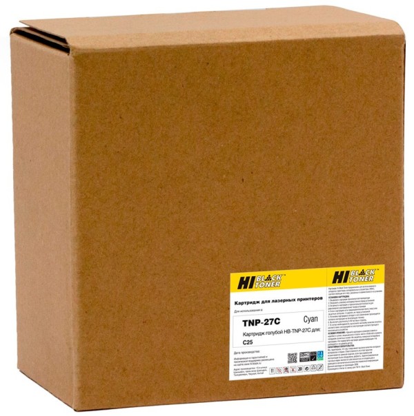 Тонер-картридж Hi-Black (HB-TNP-27C) для Konica-Minolta bizhub C25, Cyan, 6К