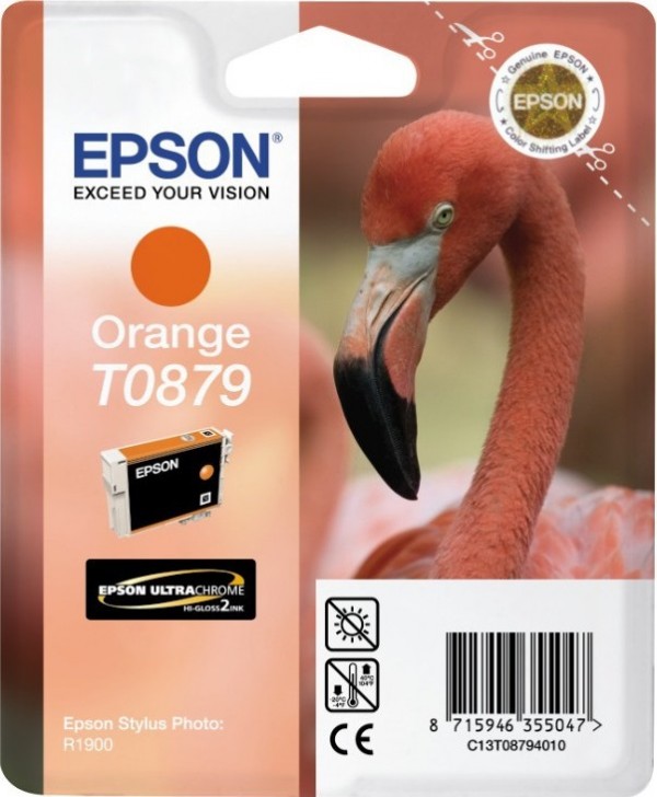 C13T08794010 Картридж Epson T0879 для Stylus Photo R1900 (оранжевый) (cons ink)