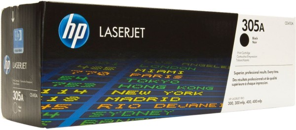 Картридж HP CE410A (305A) оригинальный для принтера HP Color LaserJet M351/ M375/ M451/ M475 CLJ Pro 300 Color M351/ Pro 400 Color M451/ Pro 300 Color MFP M375/ Pro 400 Color MFP M475 black, 2200 страниц