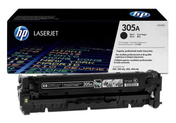 Картридж HP CE410A (305A) Black оригинальный для HP Color LaserJet Pro M351/ M375/ M451/ M475, чёрный, 2200 страниц