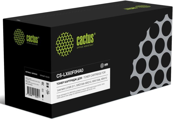 Картридж Cactus 60F0HA0 (CS-LX60F0HA0) для Lexmark MX310dn/ MX310/ MX410/ MX410de, 10000 стр.