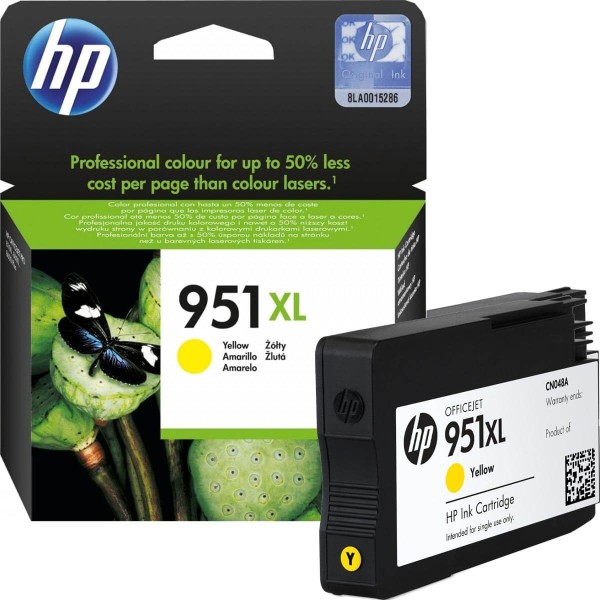 Картридж HP №951XL (CN048AE) Yellow оригинальный для HP Officejet Pro 8100/ 8600, жёлтый, 1500 стр.