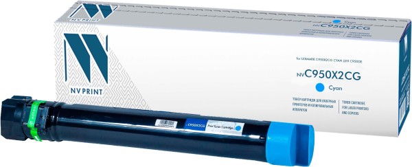 Картридж NV Print C950X2CG Cyan для принтеров Lexmark C950de, 24000 страниц