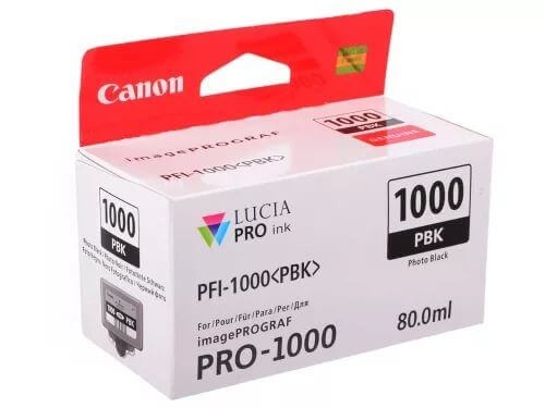 Картридж оригинальный Canon PFI-1000 PBK 0546C001 для принтера Canon Pixma MG5740/ MG6840/ MG7740, Black, 80 мл