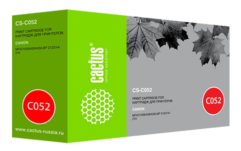 Картридж лазерный Cactus CS-C052 черный (3100стр.) для Canon MF421/426/428/429/LBP 212/214/215