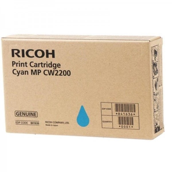 Картридж Ricoh MP CW2200 (841636) оригинальный для Ricoh Aficio MP CW2200SP, голубой, 100мл