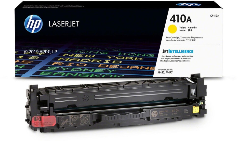 Картридж HP CF412A (410A) Yellow оригинальный для HP Color LaserJet Pro M377/ M477/ M452, жёлтый, 2300 страниц